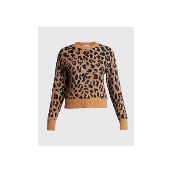 FRAME Leopard Print Sweater. - Picture 3 of 7
